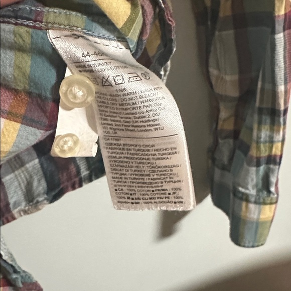 Banana Republic Men's Shirt Slim Fit Plaid Long Sleeve Size-M - Picture 4 of 4